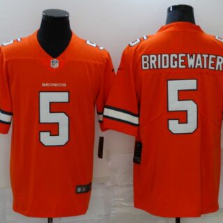 Nike Broncos 5 Teddy Bridgewater Orange Color Rush Limited Jersey