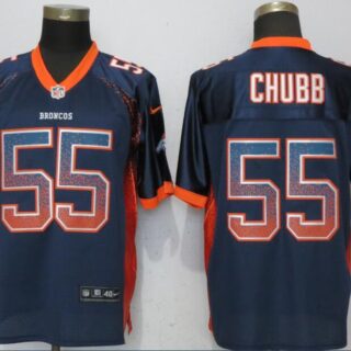 Nike Broncos 55 Bradley Chubb Navy Drift Fashion Elite Jersey