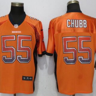 Nike Broncos 55 Bradley Chubb Orange Drift Fashion Elite Jersey