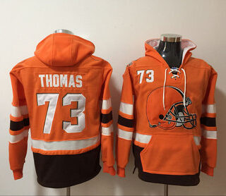 Nike Broncos 73 Demaryius Thomas Orange All Stitched Sweatshirt