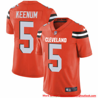 Nike Browns #5 Case Keenum Orange Alternate Men's Stitched NFL Vapor Untouchable Limited Jersey
