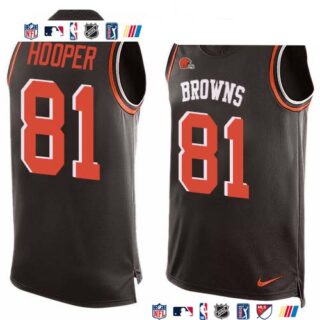 Nike Browns #81 Austin Hooper Brown Team Color Men's Stitched NFL Limited Tank Top Jersey