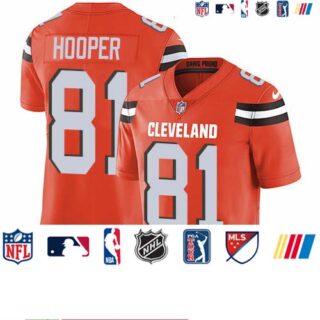 Nike Browns #81 Austin Hooper Orange Alternate Men's Stitched NFL Vapor Untouchable Limited Jersey