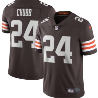 Nike Browns 24 Nick Chubb Brown 2020 New Vapor Untouchable Limited Jersey