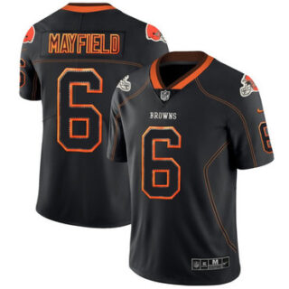 Nike Browns 6 Baker Mayfield Black Shadow Legend Limited Jersey