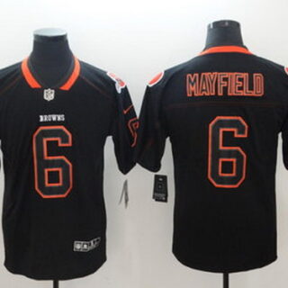 Nike Browns 6 Baker Mayfield Black Shadow Legend Limited Jersey