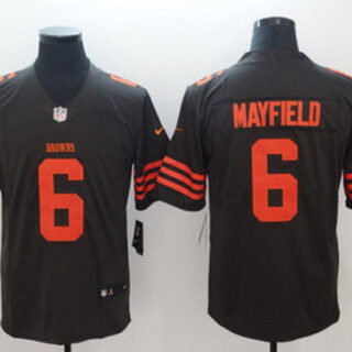 Nike Browns 6 Baker Mayfield Brown Color Rush Limited Jersey