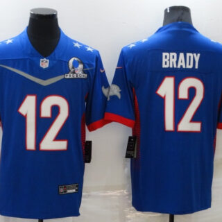 Nike Buccaneers 12 Tom Brady Blue 2022 NFC Pro Bowl Limited Jersey