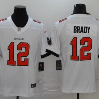 Nike Buccaneers 12 Tom Brady White New 2020 Vapor Untouchable Limited Jersey