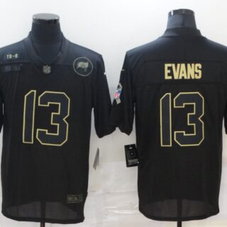 Nike Buccaneers 13 Mike Evans Black 2020 Salute To Service Limited Jersey