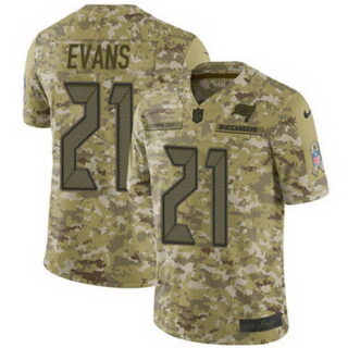 Nike Buccaneers #21 Justin Evans Camo Men's Stitched NFL Limited 2018 Salute To Service Jersey