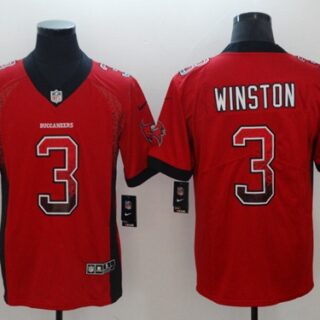 Nike Buccaneers #3 Jameis Winston Red Team Color Men's Stitched NFL Limited Rush Drift Fashion Jersey
