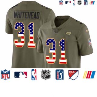 Nike Buccaneers #31 Jordan Whitehead Olive USA Flag Men's Stitched NFL Limited 2017 Salute To Service Jersey
