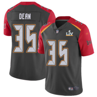Nike Buccaneers #35 Jamel Dean Gray Youth Super Bowl LV Bound Stitched NFL Limited Inverted Legend Jersey