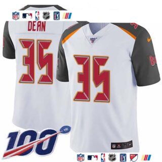 Nike Buccaneers #35 Jamel Dean White Men's Stitched NFL 100th Season Vapor Untouchable Limited Jersey