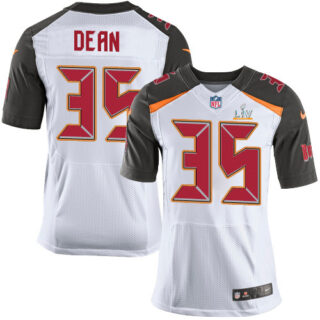 Nike Buccaneers #35 Jamel Dean White Men's Super Bowl LV Bound Stitched NFL New Elite Jersey