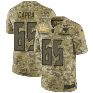 Nike Buccaneers #65 Alex Cappa Camo Men's Super Bowl LV Champions Patch Stitched NFL Limited 2018 Salute To Service Jersey