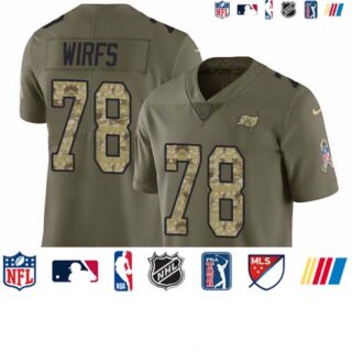 Nike Buccaneers #78 Tristan Wirfs Olive Camo Men's Stitched NFL Limited 2017 Salute To Service Jersey