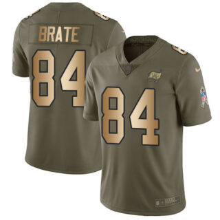 Nike Buccaneers #84 Cameron Brate Olive Gold Men's Stitched NFL Limited 2017 Salute To Service Jersey