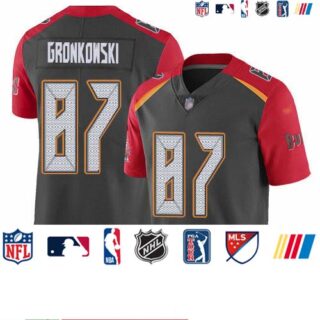 Nike Buccaneers #87 Rob Gronkowski Gray Men's Stitched NFL Limited Inverted Legend Jersey
