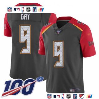 Nike Buccaneers #9 Matt Gay Gray Men's Stitched NFL Limited Inverted Legend 100th Season Jersey