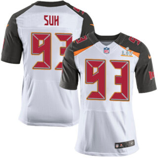 Nike Buccaneers #93 Ndamukong Suh White Men's Super Bowl LV Bound Stitched NFL New Elite Jersey