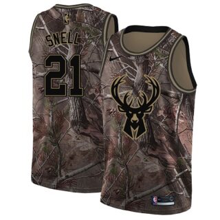 Nike Bucks #21 Tony Snell Camo Women's NBA Swingman Realtree Collection Jersey