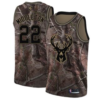 Nike Bucks #22 Khris Middleton Camo Youth NBA Swingman Realtree Collection Jersey