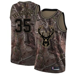 Nike Bucks #35 Mirza Teletovic Camo Youth NBA Swingman Realtree Collection Jersey