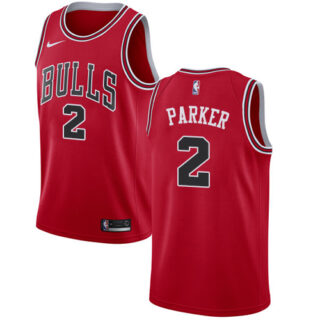 Nike Bulls #2 Jabari Parker Red NBA Swingman Icon Edition Jersey