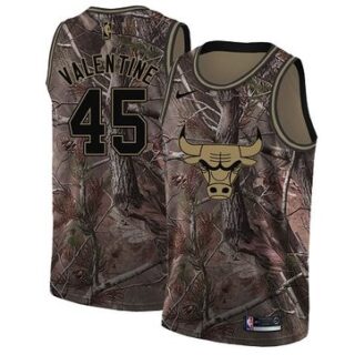 Nike Bulls #45 Denzel Valentine Camo NBA Swingman Realtree Collection Jersey