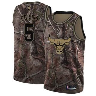 Nike Bulls #5 Bobby Portis Camo Women's NBA Swingman Realtree Collection Jersey