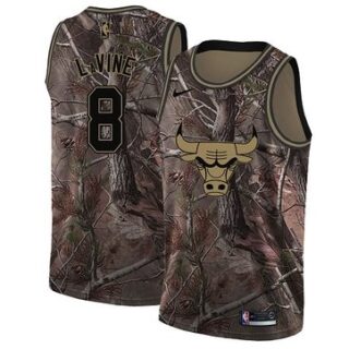 Nike Bulls #8 Zach LaVine Camo Women's NBA Swingman Realtree Collection Jersey