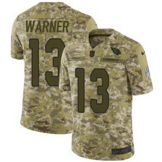 Nike Cardinals #13 Kurt Warner Camo Men's Stitched NFL Limited 2018 Salute to Service Jersey