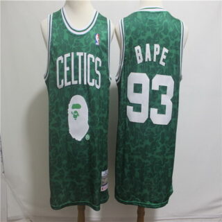Nike Celtics 93 Bape Green Hardwood Classics Jersey