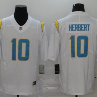 Nike Chargers 10 Justin Herbert White 2020 Vapor Untouchable Limited Jersey