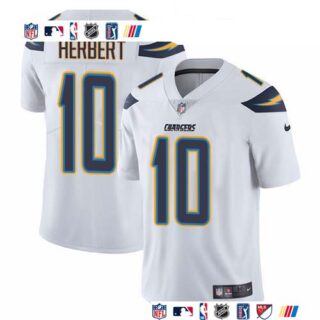 Nike Chargers #10 Justin Herbert White Men's Stitched NFL Vapor Untouchable Limited Jersey