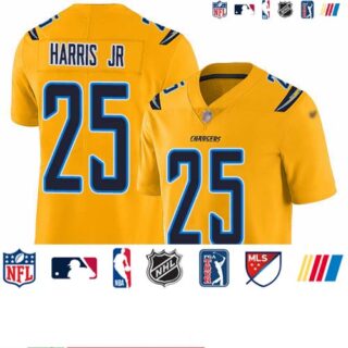 Nike Chargers #25 Chris Harris Jr Gold Men's Stitched NFL Limited Inverted Legend Jersey