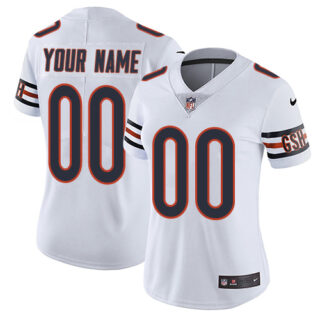 Nike Chicago Bears Elite White Road Women's Jersey NFL Vapor Untouchable Customized jerseys