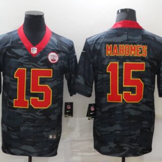 Nike Chiefs 15 Patrick Mahomes Black Camo Limited Jersey