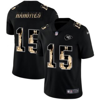 Nike Chiefs 15 Patrick Mahomes Black Statue Of Liberty Limited Jersey