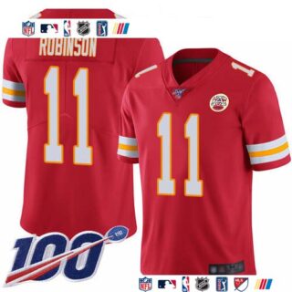 Nike Chiefs #11 Demarcus Robinson Red Team Color Men's Stitched NFL 100th Season Vapor Limited Jersey