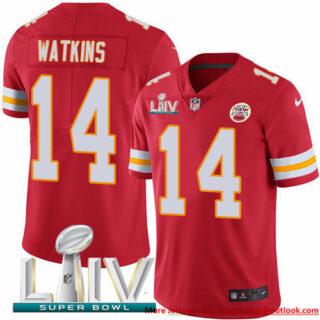 Nike Chiefs #14 Sammy Watkins Red Super Bowl LIV 2020 Team Color Men's Stitched NFL Vapor Untouchable Limited Jersey