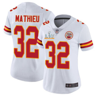 Nike Chiefs #32 Tyrann Mathieu White Women's Super Bowl LV Bound Stitched NFL Vapor Untouchable Limited Jersey