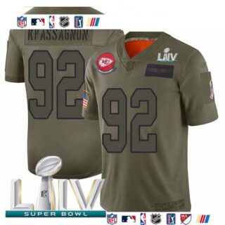 Nike Chiefs #92 Tanoh Kpassagnon Camo Super Bowl LIV 2020 Men's Stitched NFL Limited 2019 Salute To Service Jersey