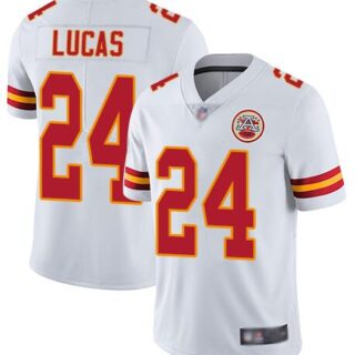 Nike Chiefs 24 Jordan Lucas White Vapor Untouchable Limited Jersey