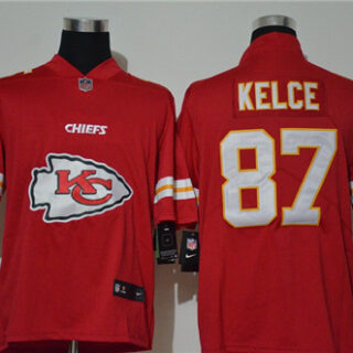 Nike Chiefs 87 Travis Kelce Red Vapor Untouchable Limited Jersey