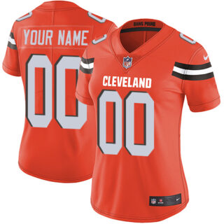 Nike Cleveland Browns Elite Orange Alternate Women's Jersey NFL Vapor Untouchable Customized jerseys