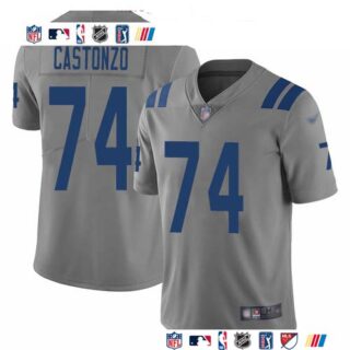 Nike Colts #74 Anthony Castonzo Gray Men's Stitched NFL Limited Inverted Legend Jersey