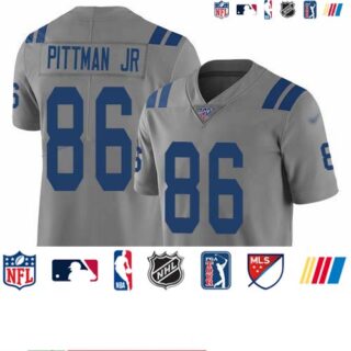 Nike Colts #86 Michael Pittman Jr. Gray Men's Stitched NFL Limited Inverted Legend 100th Season Jersey